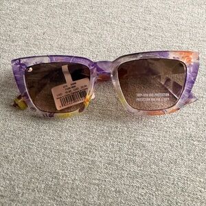 Aerie Purple Floral Sunglasses